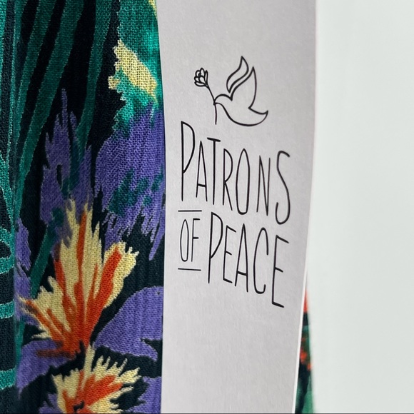 Patrons of Peace Tropical Sleeveless Top with Ruffle Bottom - Picture 11 of 11